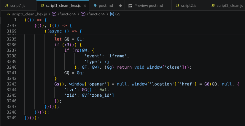 Script1 beautified code