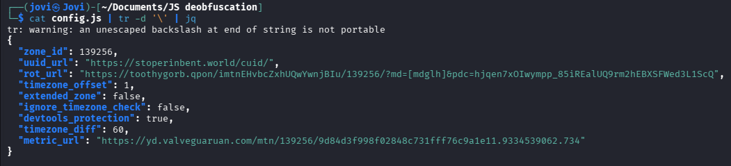 Script1 config decoding with cyberchef