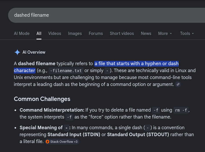 Files present in bandit1 home directory