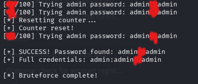 admin password bruteforce